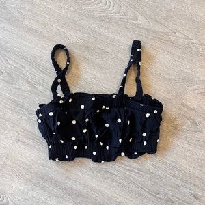 Polka dot cropped top